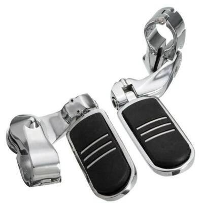 Pedales de estriberas ajustables de carretera de 1,25 pulgadas en ángulo corto para Harley Davidson EE. UU. Foto 1 de 4