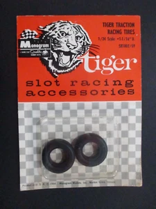 VTG 1964 1/24TH SLOT CAR MONOGRAM TIGER RACING TIRES SR1002 1 1/16TH NOS - Picture 1 of 2