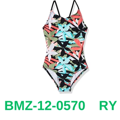 Kanu Surf Girls' Daisy Beach Sport 1-Piece Swimsuit, Rowan Green, 12 - Image 1 of 2