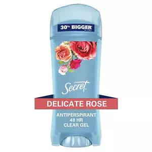 Secret Clear Gel Antiperspirant and Deodorant for Women, Rose Scent, 3.4 oz - Picture 1 of 9