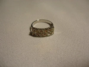 Anillo de circonio cúbico color plata 12 talla 6 - Imagen 1 de 5