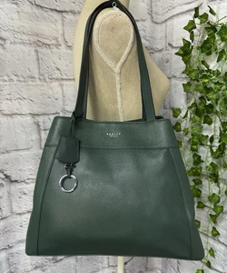 👜RADLEY BNWOT Ladies Shepherdess Walk Racing Green Leather Large Shoulder Bag. - Picture 1 of 9