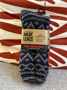 MUK LUKS Herren Thermo SOCKE 3.0 Wärmespeicher marineblau/grau Herrengröße 10-13 NEU - Bild 1 von 8