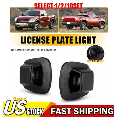 Black Rear License Plate Tag Light Housing For 97-10 Dodge Dakota 55055292 1~10X - Imagem 1 de 4