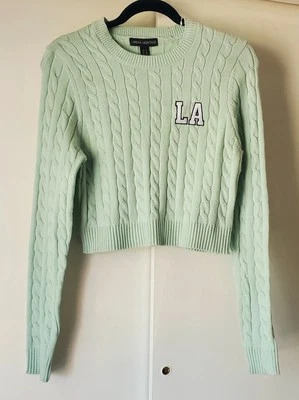 Suéter corto Urban Heritage LA para mujer verde claro XL Foto 1 de 4