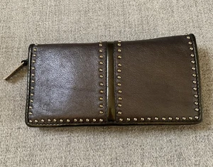 BRIGHTON Pretty Tough Collection WALLET leather, studded organizer - Picture 1 of 12