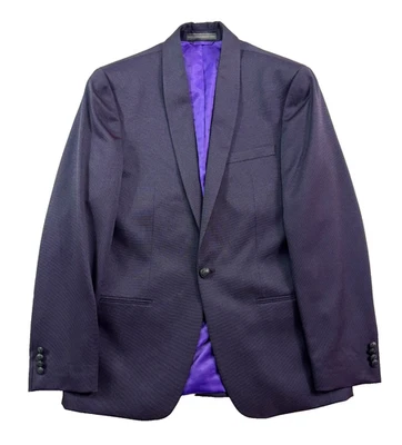 Ben Sherman 38R Purple Iridescent Tuxedo Formal Jacket Blazer Shawl Collar Slim - Image 1 of 4