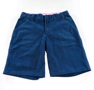 Girls Cat and Jack Navy Blue Adjustable Waist Flat Front Chino Shorts Size 12 - Picture 1 of 4