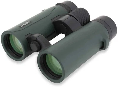 Carson Open Bridge 10x42mm Roof Prism Binoculars, Matte, Green, RD-042 - Image 1 of 4