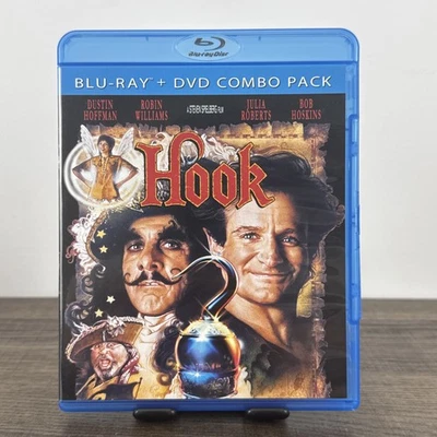 Hook (Blu-ray, 1991) Blu Ray/DVD Robin Williams Roberts Hoffman Foto 1 de 3