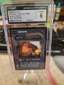 Decipher Star Wars CCG Jabba's Palace Jabba The Hutt DS BB SWCCG Cgc 6 - Picture 1 of 2