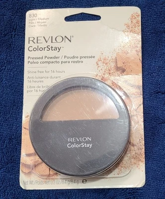 Revlon Colorstay Pressed Powder #830 Light MedIum 16 Hrs Shine Free NOS HTF Rare - Image 1 of 2