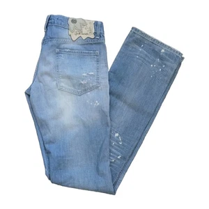 Just Cavalli White Diamond Denim Jeans Gr. 28 weiß Spatter Splatter Bleach  - Bild 1 von 10