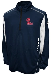 Ole Miss Rebels Franchise Club Flex Thematech Pullover Jacket - Blue - Picture 1 of 3