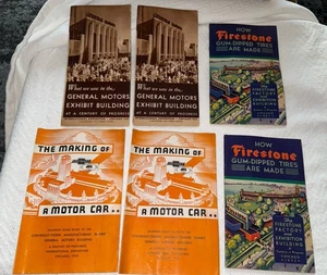 Firestone Gum Dipped Tires Book - 1933 Chicago’s World Fair GM Paper Lot - Picture 1 of 1
