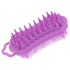 Silicone Shampoo Comb Body Massaging Scrubber Loofah Men and Women - Picture 1 of 12