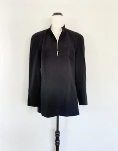 ESCADA wool crepe jacket sz 40, M-L / lightweight zip-cuffs pockets - Picture 1 of 11