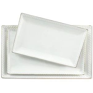 Ceramic Serving Platter Set | 14”/12” /10” Rectangular Serving Trays for Ente... - Picture 1 of 6