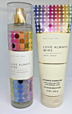 Bath & Body Works LOVE ALWAYS WINS BODY MIST & BODY CREAM *8 OZ *JUEGO DE 2* Foto 1 de 2