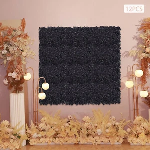 Telón de fondo floral artificial flores artificiales paneles de pared flores panel de pared flores - Imagen 1 de 12
