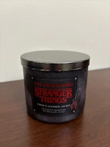 Bath & Body Works Stranger Things Eddie's Leather Jacket 3-Wick Candle RETIRED - Picture 1 of 6