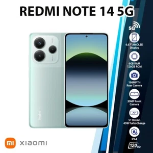 Telefon komórkowy Xiaomi Redmi Note 14 5G Android (zielony / 6GB + 128GB / Dual SIM / odblokowany) - Zdjęcie 1 z 5