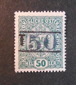 ITALIA ,AUSTRIA 1918 Trentino Bolzano BZ3 SegnaTasse SVR 50 su 50h. verde BZ3/8 - Imagen 1 de 2