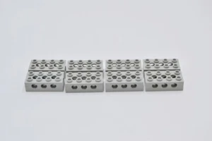 LEGO 8 x Open Stone Old Hell Gray Light Gray Brick Modified 2x4 with Holes 3709a - Picture 1 of 2