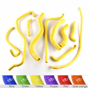 10Pcs fit for 2002-2007 Honda CB900F 919 Radiator Hoses kit Silicone Yellow - Picture 1 of 11