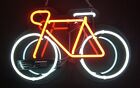 14&quot; Bike Bicycle Neon Sign Beer Bar Gift Light Lamp Bedroom Room Real Glass for sale