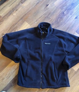 Marmot Women's Zip front warm black fleece jacket size XL - Picture 1 of 4