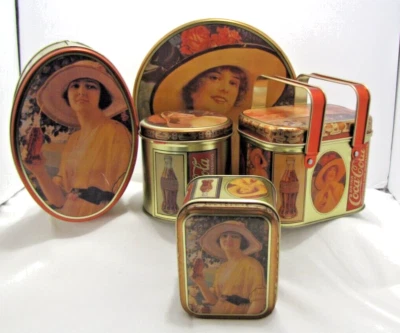 Vintage 1988 Coco Cola Tin Collection  The Tin Box Company Of America  #9032 - Image 1 of 4