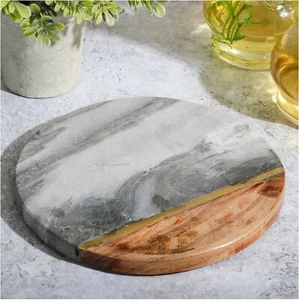Laurie Gates Trivet - Marble & Acacia Wood Item 124654.01 - Picture 1 of 4