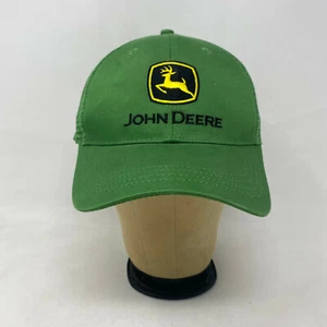 John Deere Logo Mens Adjustable Back Hat Green Yellow Embroidered Farmer - Picture 1 of 9