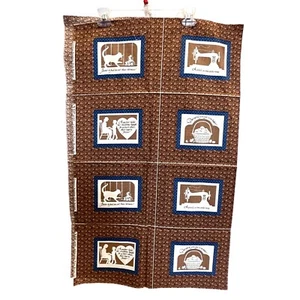 VINTAGE Quilt squares Cranston Country Sunshine Fabric Panel Quilting 8 squares - Picture 1 of 3