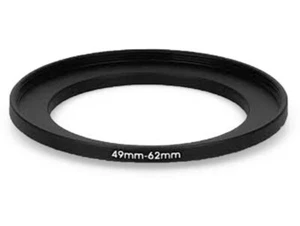 49-62mm Metal Step Up Ring Lens Adapter 49 male to 62 female thread - UK STOCK - Picture 1 of 3