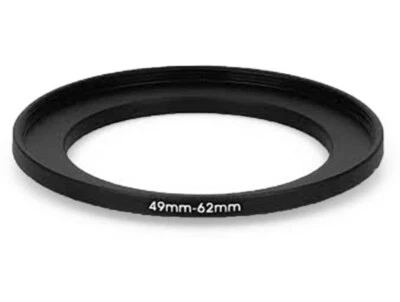 49-62mm Metal Step Up Ring Lens Adapter 49 male to 62 female thread - UK STOCK - Image 1 of 3