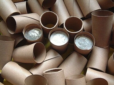 BRANDT 500 PC. CASE PRECRIMPED LARGE SIZE $ WRAPPERS / PLAIN KRAFT, NO IMPRINTING