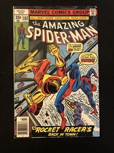 AMAZING SPIDER-MAN 182 6.0 MARVEL 1978 ROCKET RACER CORNER CHIP TOP RIGHT SMS - Picture 1 of 3