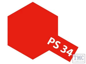 86034 Tamiya PS-34 Bright Red Polycarbonate Spray - Picture 1 of 1