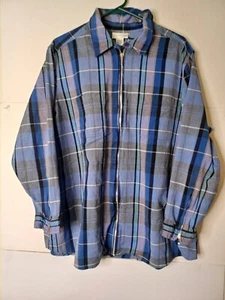 AVENUE kariertes Shacket Hemdjacke 22/24 Damen durchgehender Reißverschluss mehrfarbig - Bild 1 von 5