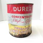 VINTAGE DUREX ANTI-FREEZE 1 GALLON CAN EMPTY USED DENTING & RUST AS SHOWN USED