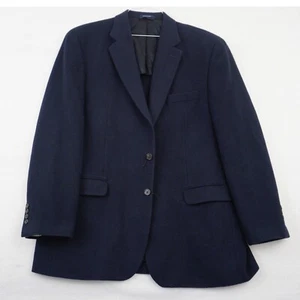 Ralph Lauren Mens Blazer Sport Coat Jacket 46L Blue Loro Piana 100% Camel Hair - Picture 1 of 19