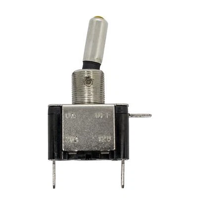 Stainless steel Rocker switch Off switch Yellow Ø12mm 45x18x23mm 6,3x0,8mm Flat  - Image 1 of 3