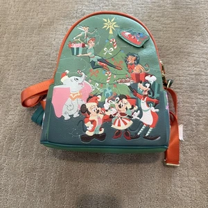 Disney Parks Loungefly Christmas glow in the dark holiday backpack BNWT - Picture 1 of 7