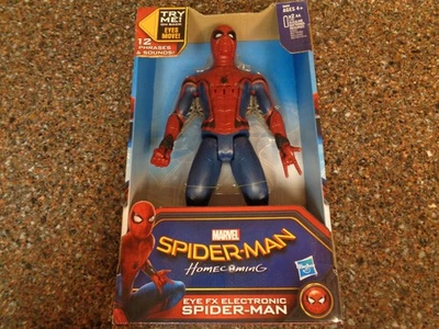 Boneco de ação Spider-man Homecoming Eye FX eletrônico falante som novo em folha - Imagem 1 de 4