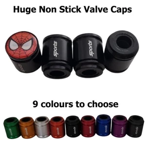 Spiderman dust caps all models non stick Worlds Biggest Logo 9 Colours Sports - Picture 1 of 4