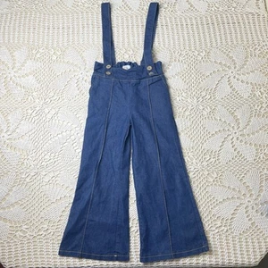 Oopsie Daisy Girls 6 Retro Suspender Bell Bottom Groovy Boutique Pants - Picture 1 of 4