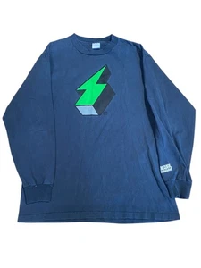 Vintage Stussy T-Shirt Mens Size Large Blue Long Sleeve Made in the USA 90s - Picture 1 of 9