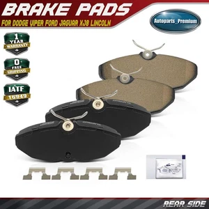 4x Rear Ceramic Brake Pads w/ Hardware for Dodge Viper Ford Jaguar XJ8 Lincoln - Bild 1 von 8